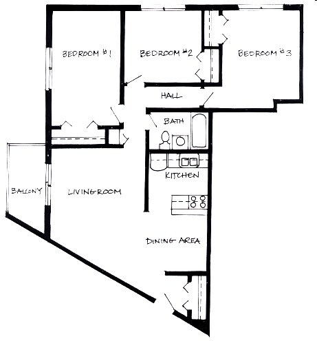 3BR/1BA - Hidden Valley Apartments