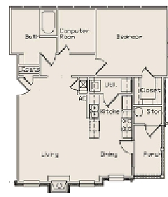 Plano de planta - Peppertree Apartments