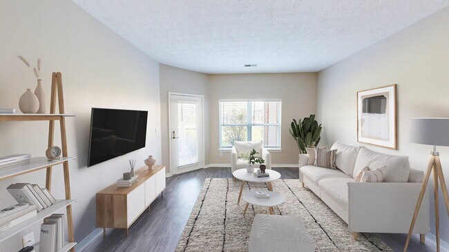 Sala de estar renovada - Mallard Crossing Apartments