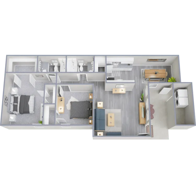 Kendal manor b1 2x2 985 sqft.png - Kendall Manor Apartments