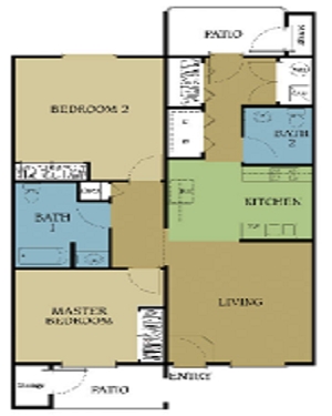 Two Bedroom Large - Parkside at Sycamore