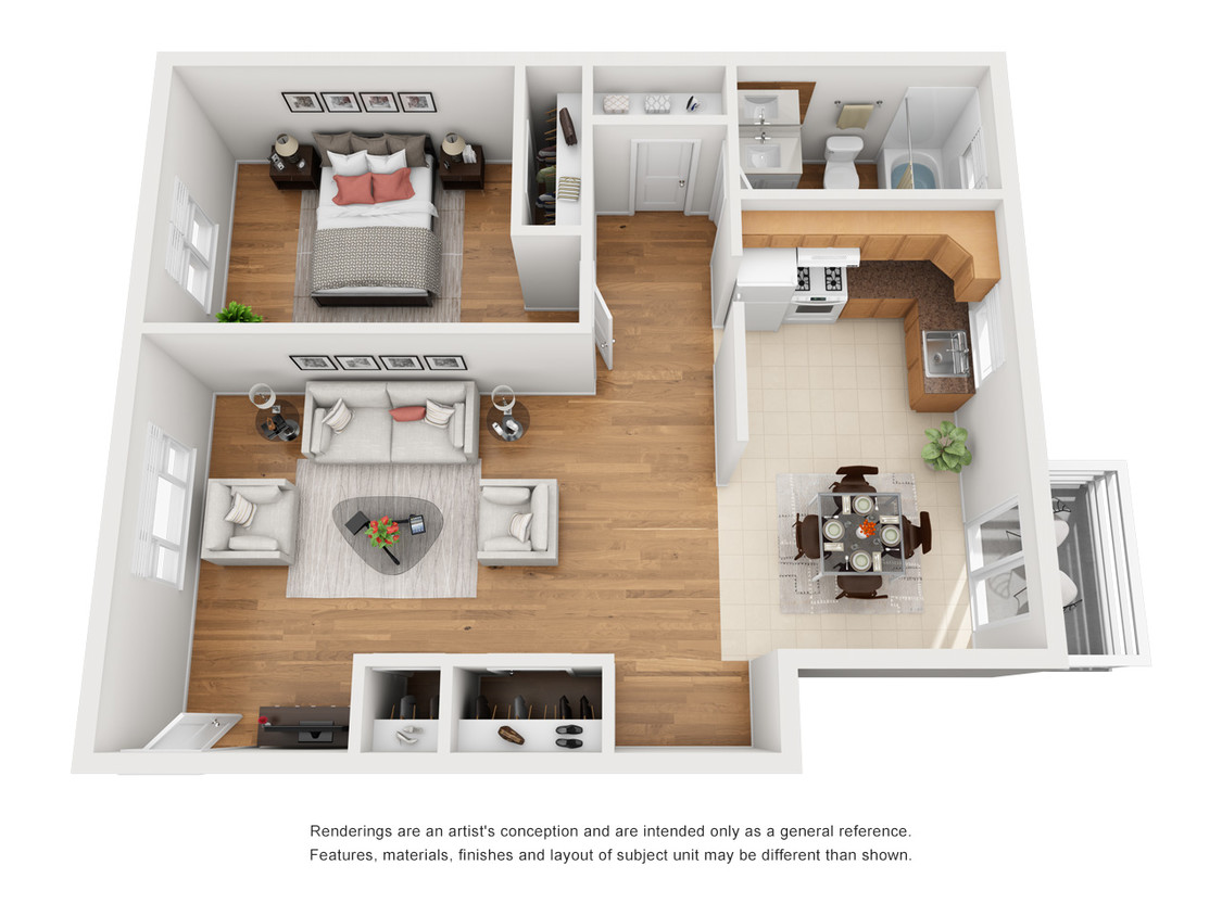 Plano de planta - Monmouth Park Apartments