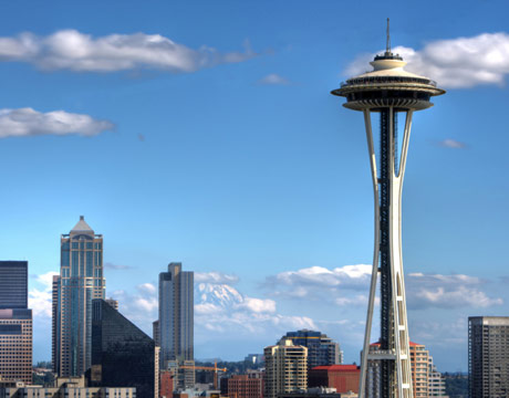 Seattle Space Needle y vistas al horizonte - The Edge Apartments