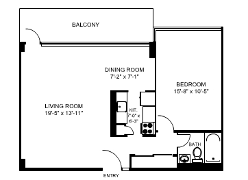 1BR/1BA - Balmoral Terrace