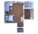 Studio Floor Plan S28 670 2R