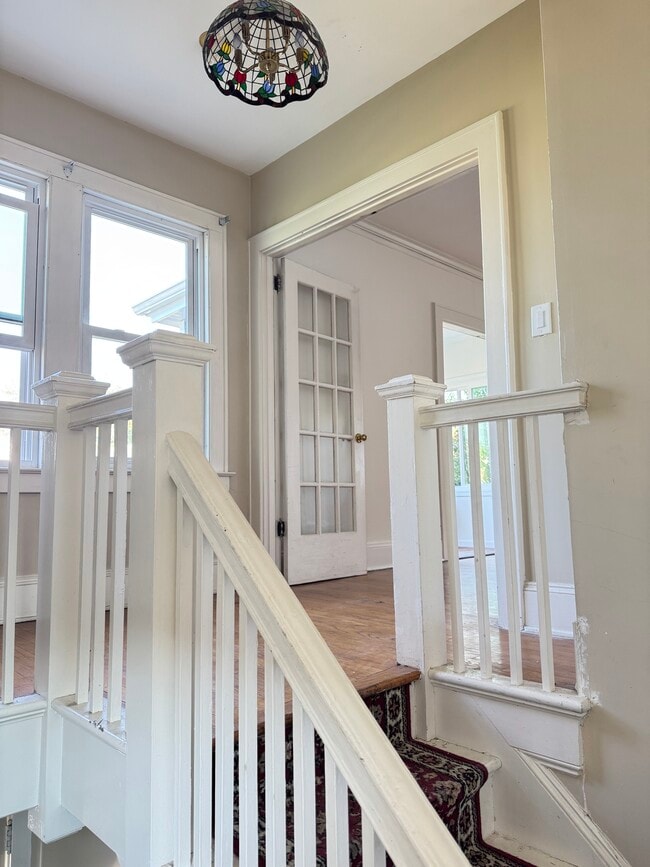 Second floor landing with French doors leading you to a bright and spacious Living Room - 135 Dover Rd