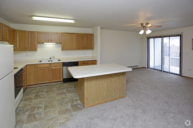 Two Bedroom - Kitchen & Living Area - Southgate Apartment Community