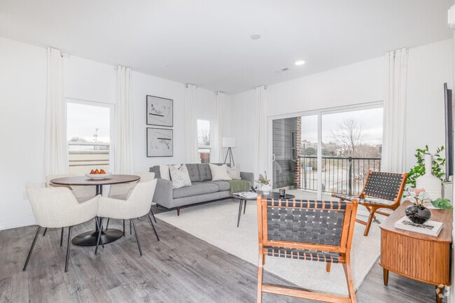 2BR, 2BA - 1,253SF - 2B - Living Room - The Brixton