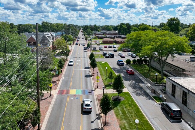 Whitehall's colorful pedestrian crossing highlights local support for an inclusive community culture.