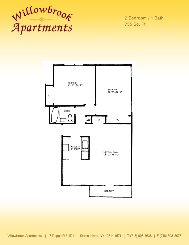 2HAB/1BA - Willowbrook Apartments