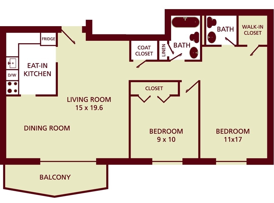 Normandy Towers Apartments – 2BR 1.5BA