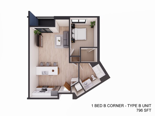 1 HABITACIÓN B ESQUINA TIPO B - Aire