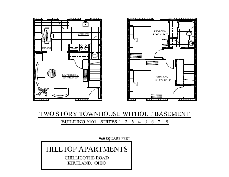 Hilltop Apartments and Townhomes – Two Bedroom
