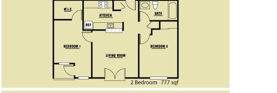 2HAB/1BA - Mercer Court Apartments