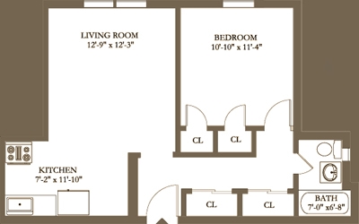 1BR/1BA - Central Avenue Apartments