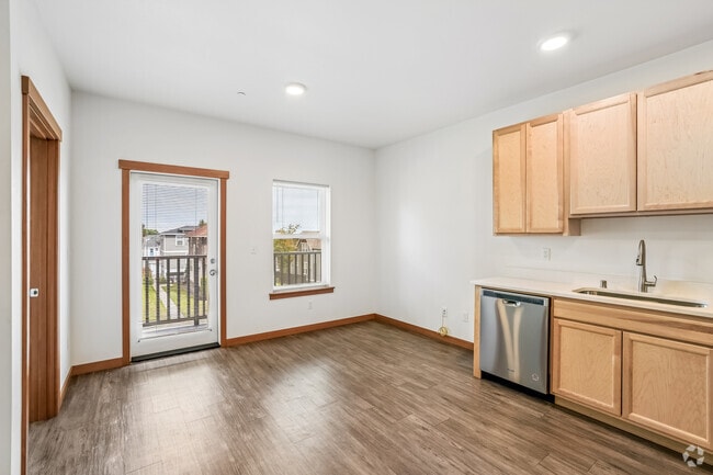 3BR, 1BA - 745SF - Living Room - 1200/1210 Billy Frank Jr St.