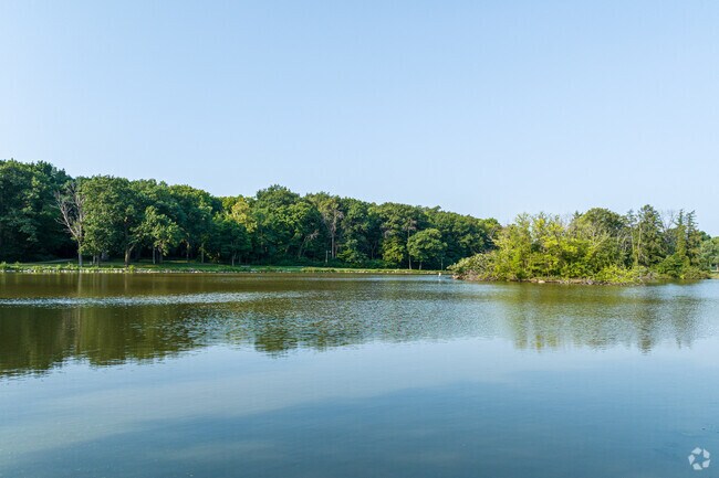 Enjoy a view by the lake at Jackson Park, located near the Layton Park neighborhood.