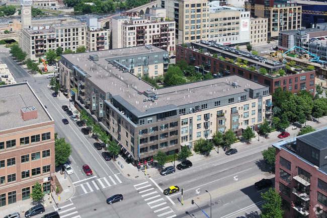 Aerial Photo - Mill District City Club Apartments