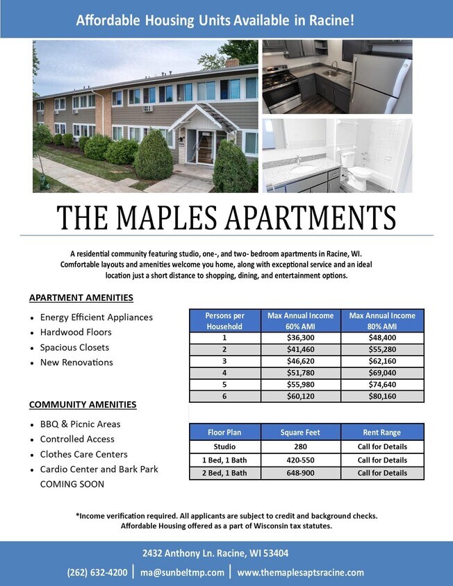 The Maples Apartments 2432 Anthony Ln Racine, WI