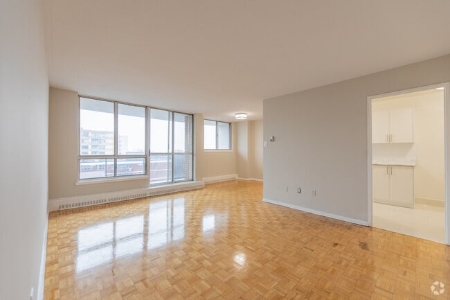 2BR, 1BA - 950SF - Living Room - Birch Towers