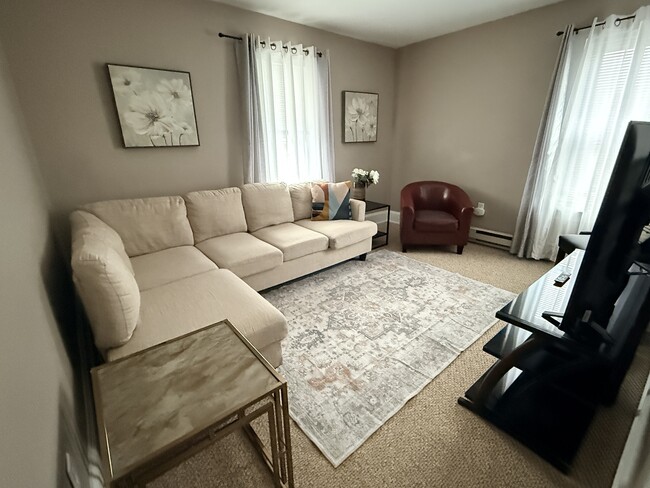 Spacious living room with large TV - 533 N 2nd St