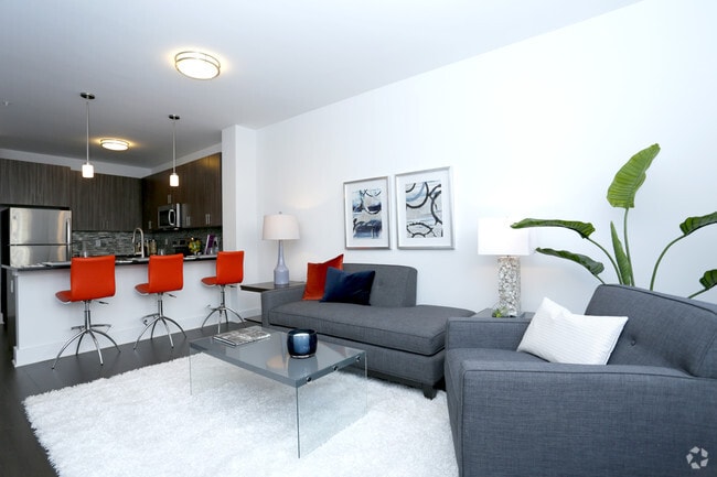 One Bedroom - Living Room - The Cobalt Apartments