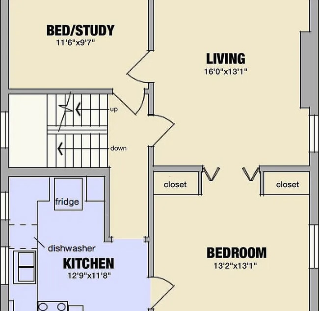 2nd floor layout - 2025 Burnet Ave