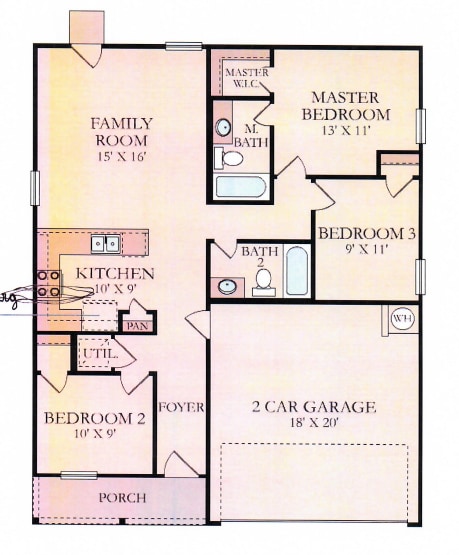Floorplan of house. - 13306 Mussel Run