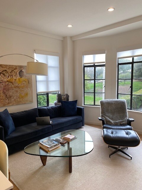 Main living room - tons of light, looking onto the Park - 1950 Gough St