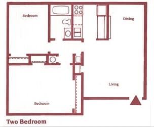 2BR/1BA - Westhill Apartments