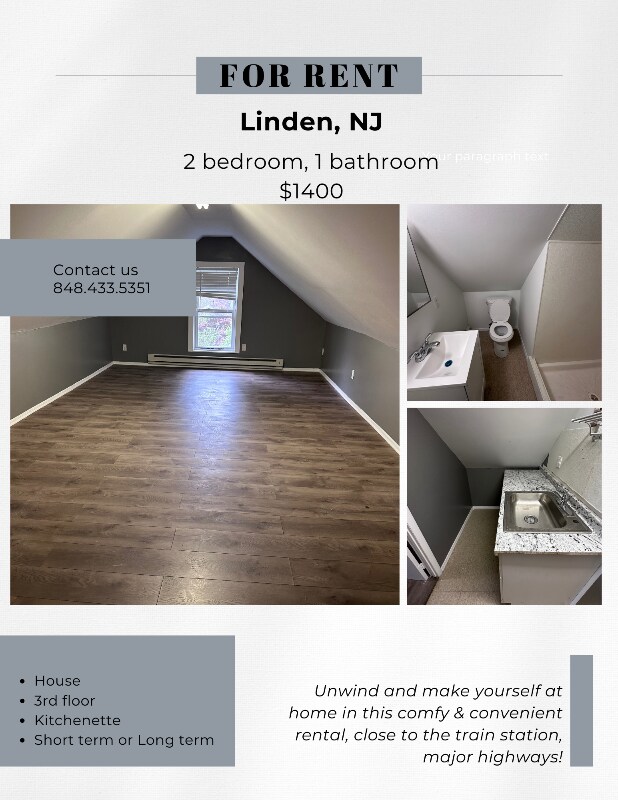 633 Maple Ave Unit 3, Linden, NJ 07036 Room for Rent in Linden, NJ