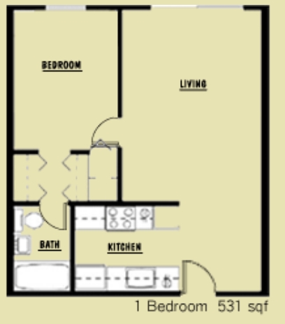 1BR/1BA - The Parker Apartments