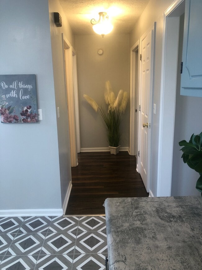 Hallway to master, laundry room and bathroom - 210 Golden Pond Ave