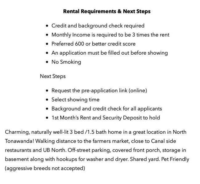 Requirements - 283 Payne Ave