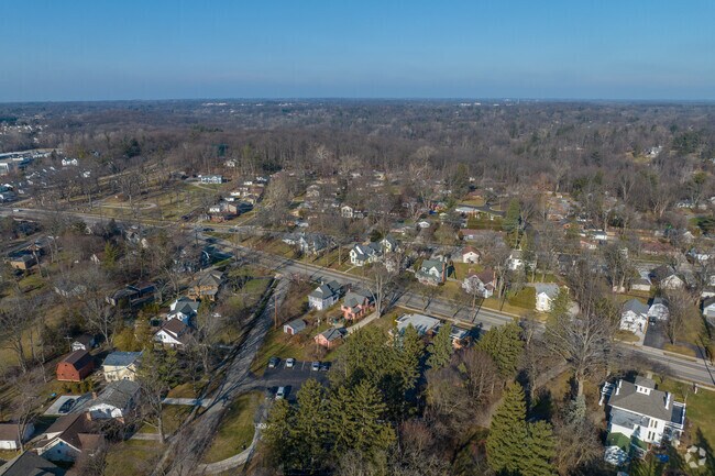 Farmington Historic District aerial shot shows some of the neighborhoods in frame.