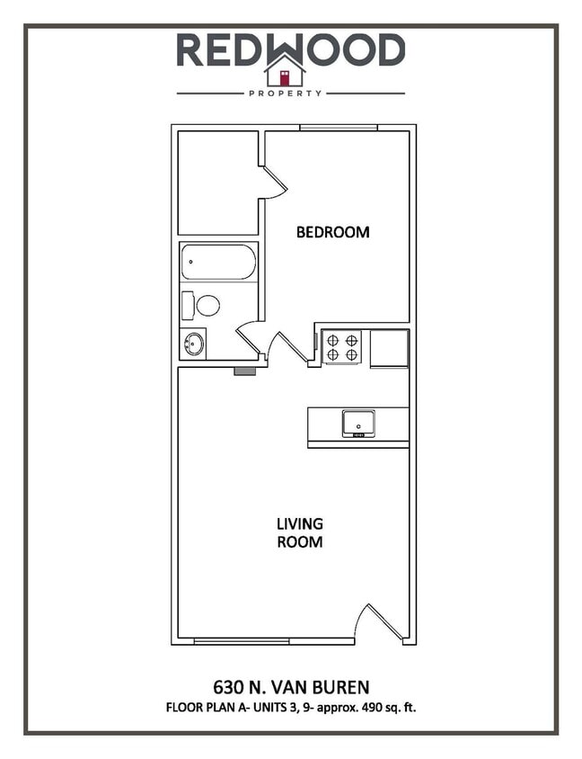 Floorplan - 630 N Van Buren