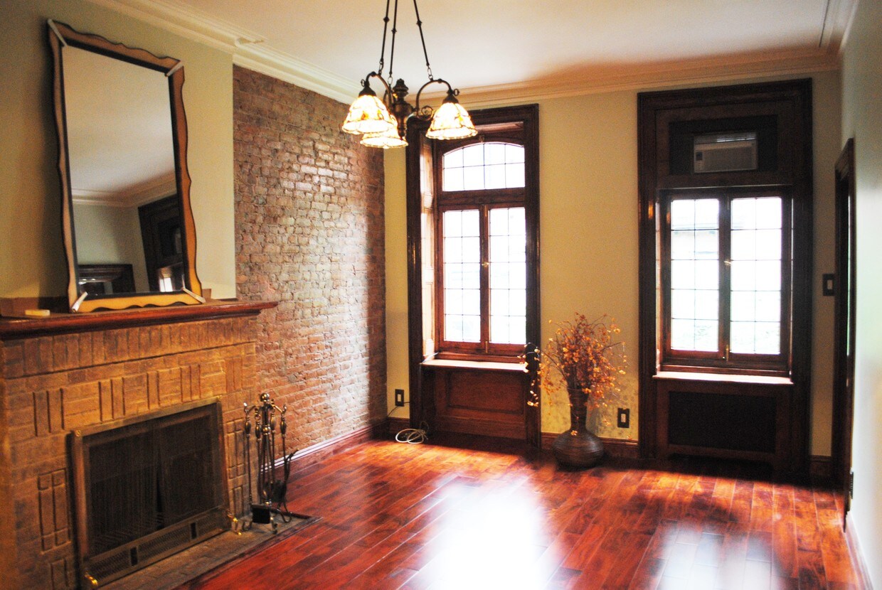 Living Room Facing Tree Lined Street - 34 W 12th St
