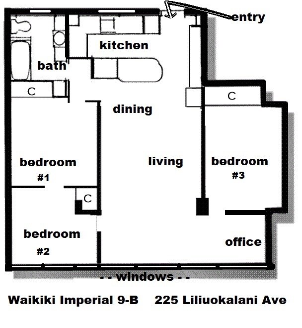 Custom remodeled one-of-a-kind floor plan. - 225 Liliuokalani Ave
