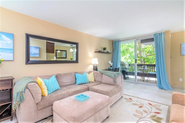 Fully Furnished Private Condo by the beachLiving Room opens up to Private Balcony - 8635 Falmouth Ave