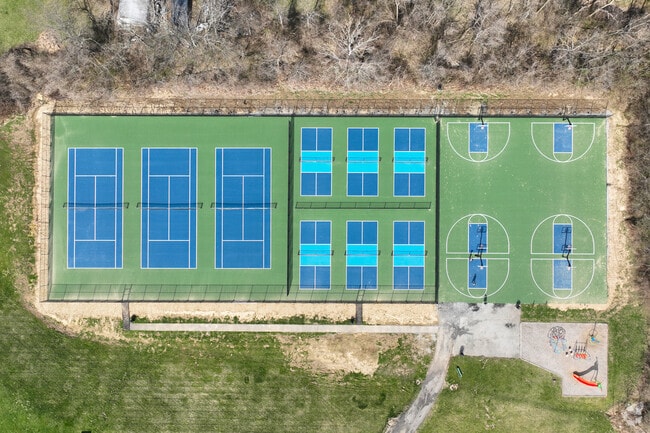 The people of Independence head to Richardson Road Park for tennis, pickleball, and basketball.