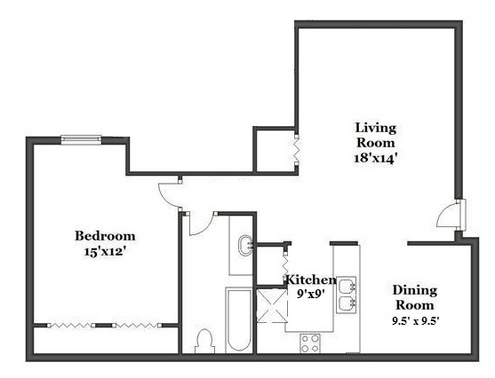 1BR/1BA - Ottawa Creek Apartments