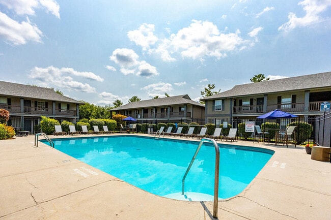 Refreshing Swimming Pool and Lounge Area at The Commons Student Apartments in Oxford, OH - The Commons Apartments