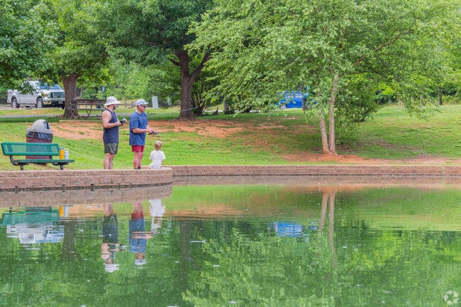 Residents love to fish at E.C. Hafner Park.