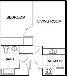 Plano de planta - Red Bridge Place