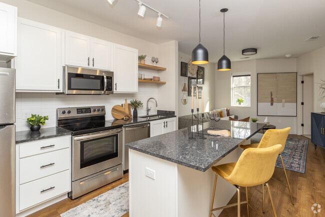 1BR, 1BA - Willow - Cocina - Dewey Park Apartments