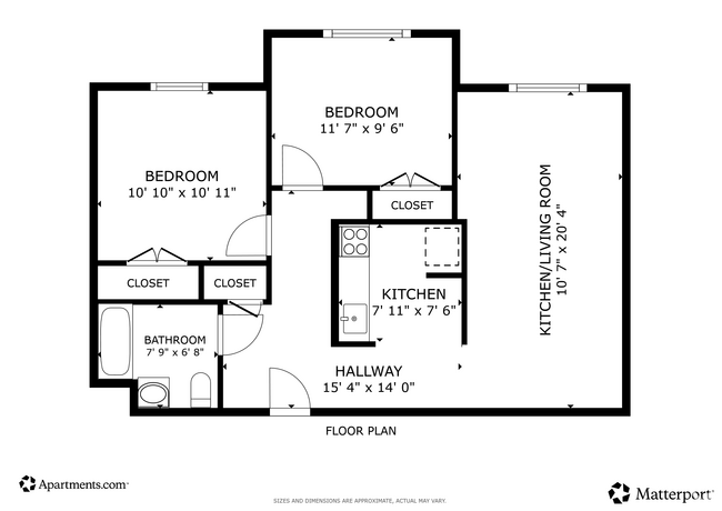 2 habitaciones, 1 baño - 850 pies cuadrados - Airmont Gardens 55+ Senior Apartments