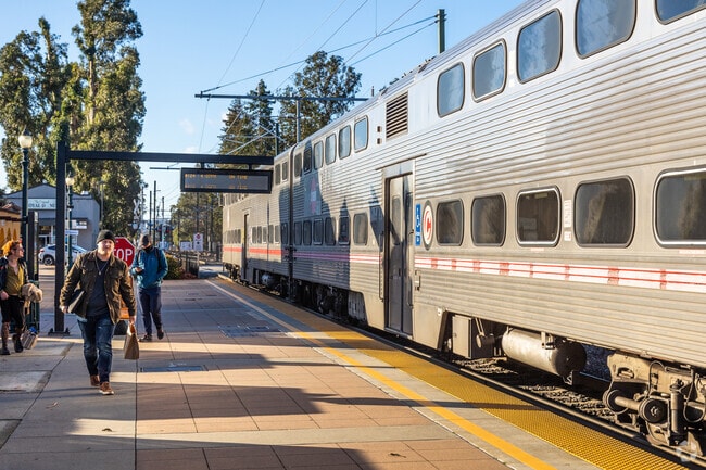 Burlingame Village is not far from the Burlingame Caltrain station.