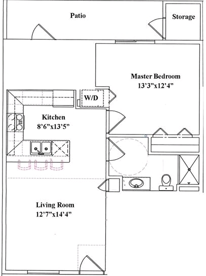 1BR/1BA - Sage Apartments