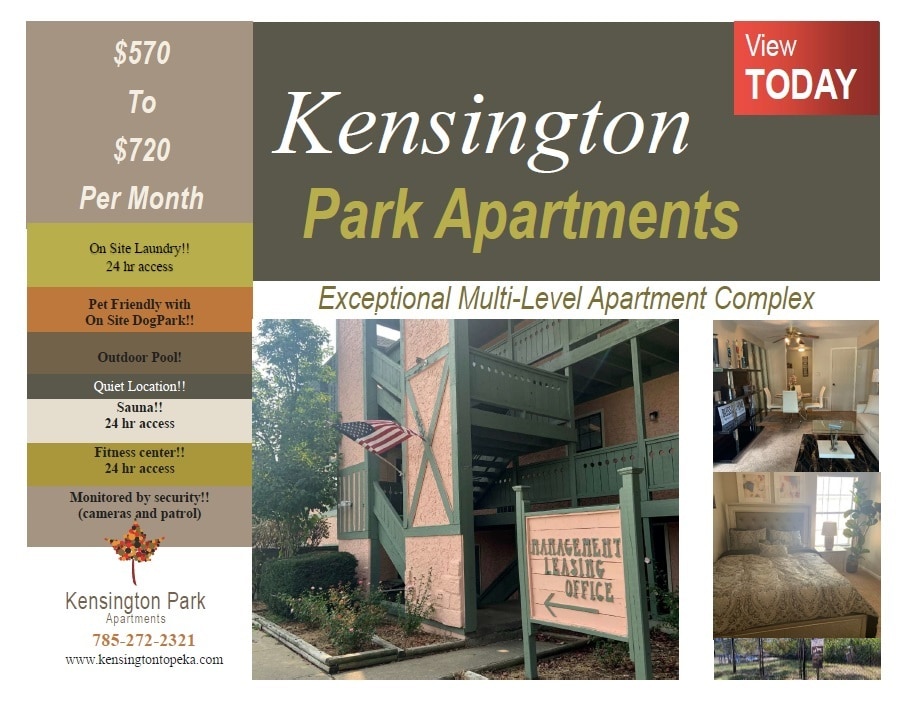 Kensington Park Apartments Apartments at 2937 SW McClure Rd Topeka, KS