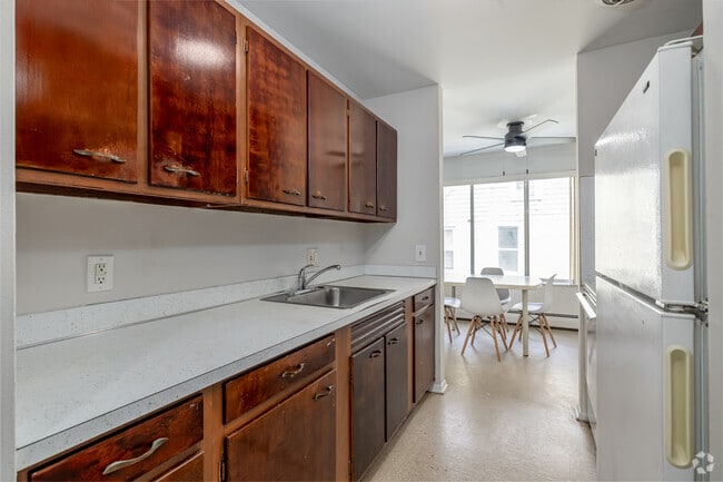 2BR, 1BA - 800SF - Kitchen - Across From UofM Campus - 1313 S State St